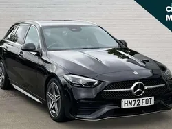 Black Used 2022 Mercedes C200 AMG line Estate | £26,839 (Good price)