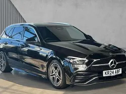 Black Used 2024 Mercedes C200 AMG line Estate | £29,280 (Good price)