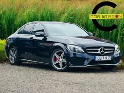 Blue Used 2017 Mercedes C220 AMG line Sedan | £9,895 (Fair price)