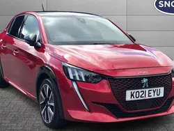 Red Used 2021 Peugeot e-208 Premium Hatchback | £12,931 (Fair price)