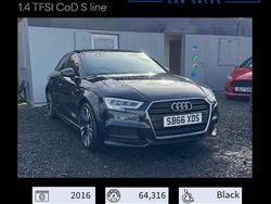 Black Used 2016 Audi A3 S-Line Sedan | £11,619 (Fair price)