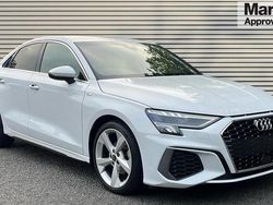 White Used 2022 Audi A3 S-Line Sedan | £23,864 (Fair price)
