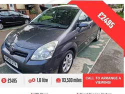 Used 2008 Toyota Corolla Verso SR MPV | £2,495 (Fair price)