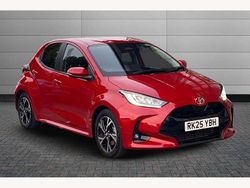 Red Used 2025 Toyota Yaris Hybrid Design Hatchback | £21,295 (Fair price)