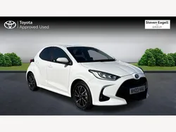 White Used 2023 Toyota Yaris Hybrid Design Hatchback | £17,733 (Fair price)