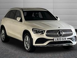 Diamond white bright Used 2020 Mercedes GLC300 AMG line Estate | £25,690 (Super price)