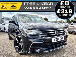 Black Used 2021 VW Tiguan R-line SUV | £17,490 (Fair price)