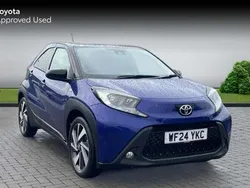 Juniper blue bitone Used 2024 Toyota Aygo Hatchback | £13,590 (Fair price)