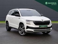 Moon white metallic Used 2024 Skoda Karoq SportLine SUV | £27,995 (Fair price)