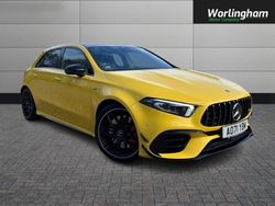 Yellow Used 2021 Mercedes A45 AMG Hatchback | £41,995 (A bit pricey)