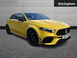 Yellow Used 2021 Mercedes A45 AMG Hatchback | £41,995 (Expensive)