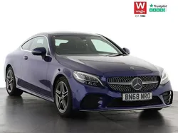 Blue Used 2018 Mercedes C200 AMG line Coupe | £17,699 (Fair price)