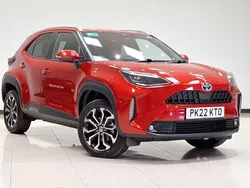 Red Used 2022 Toyota Yaris Hybrid Design Estate | £21,498 (Fair price)