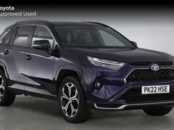 Blue/black Used 2022 Toyota RAV4 Hybrid SUV | £31,205 (A bit pricey)