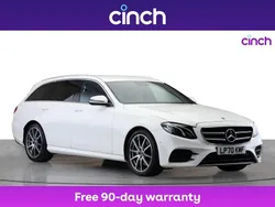 White Used 2021 Mercedes E200 AMG line Estate | £23,549 (Fair price)