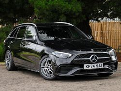 Black Used 2024 Mercedes C200 AMG line Estate | £32,498 (A bit pricey)