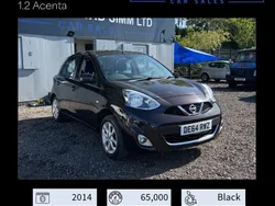 Black Used 2014 Nissan Micra Acenta Hatchback | £3,999 (Fair price)