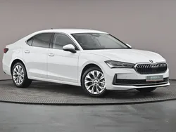 Pure white New 2025 Skoda Superb SE L Hatchback | £33,890 (A bit pricey)