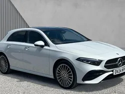 Moonstone white metallic Used 2024 Mercedes A250 AMG Line Premium Plus Hatchback | £30,282