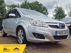 Silver Used 2008 Vauxhall Zafira Design Edition MPV | £1,400 (Good price)