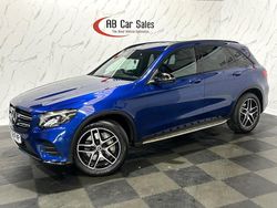 Blue Used 2018 Mercedes GLC250 AMG line Estate | £21,799 (Fair price)