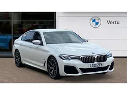 White Used 2021 BMW 520 M Sport Sedan | £23,645 (Fair price)