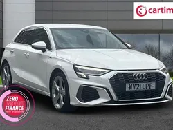White Used 2021 Audi A3 Sportback S-Line Hatchback | £17,666 (Fair price)