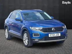 Blue Used 2021 VW T-Roc SEL SUV | £20,491 (Fair price)
