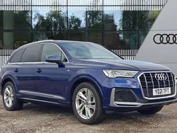Navarra blue metallic Used 2021 Audi Q7 S-Line SUV | £38,490 (Fair price)