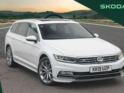 White Used 2019 VW Passat R-line Estate | £17,995 (A bit pricey)