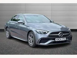 Grey Used 2024 Mercedes C200 AMG line Sedan | £32,795 (Fair price)