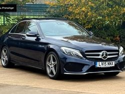 Blue Used 2015 Mercedes C300 AMG Line Premium Plus Sedan | £13,295 (Fair price)
