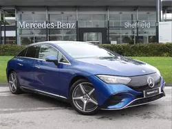 Blue Used 2022 Mercedes EQE350 AMG Line Premium Sedan | £36,443 (Fair price)