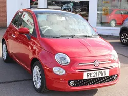 Red Used 2021 Fiat 500 Lounge Hatchback | £9,674 (Fair price)