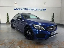 Blue Used 2018 Mercedes C300 AMG line Coupe | £21,495 (Fair price)