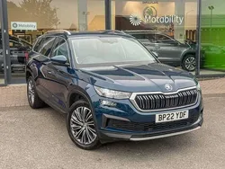 Petrol blue metallic Used 2022 Skoda Kodiaq SE L Executive SUV | £27,716 (Fair price)
