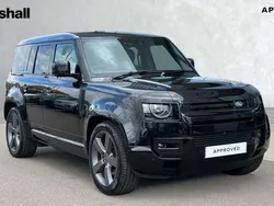 Metallic santorini black Used 2024 Land Rover Defender SUV | £88,116 (Fair price)