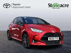 Red Used 2025 Toyota Yaris Hybrid Sport Hatchback | £25,500 (Expensive)