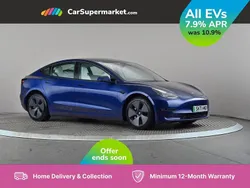 Blue Used 2021 Tesla Model 3 Long Range Sedan | £22,197 (A bit pricey)