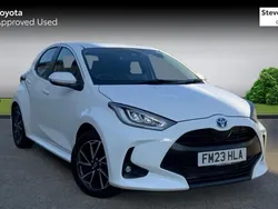 White Used 2023 Toyota Yaris Hybrid Design Hatchback | £17,685 (Fair price)
