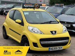 Yellow Used 2009 Peugeot 107 Hatchback | £3,375 (Fair price)