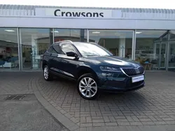 Petrol blue Used 2019 Skoda Karoq SE L SUV | £15,990 (Fair price)