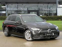 Black Used 2024 Mercedes C200 AMG line Estate | £29,305 (Good price)