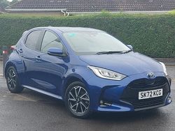 Blue Used 2022 Toyota Yaris Hybrid Design Hatchback | £16,298 (Fair price)