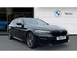 Black Used 2021 BMW 530e M Sport Estate | £23,927 (Fair price)