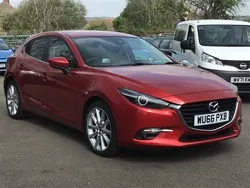 Red Used 2016 Mazda 3 Inclusive Hatchback | £13,495 (A bit pricey)