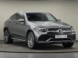 Selenite gray metallic finish Used 2022 Mercedes GLC300e AMG line Coupe | £34,050 (Super price)