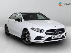 White Used 2022 Mercedes A250 AMG line Sedan | £21,470 (Fair price)