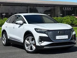 White Used 2024 Audi Q4 Sportback e-tron S-Line SUV | £35,980