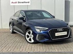 Blue Used 2022 Audi A3 S-Line Sedan | £20,950 (Fair price)